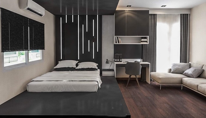 Combined style of built-in bedroom